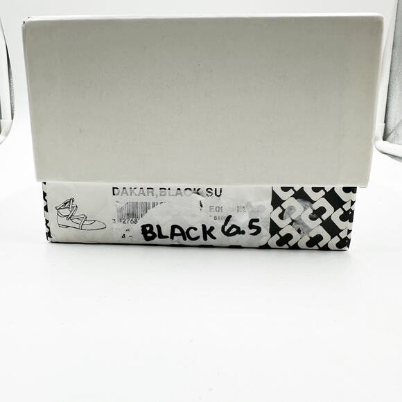 DVF Diane von Furstenberg Dakar Lace Up Ballet Style Flats Suede US 6.5 BLACK - Picture 8 of 11